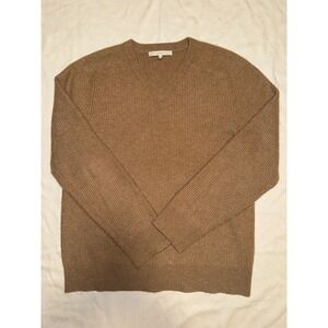 NakedCashmere Women's Oversized Tan 100% Cashmere Crewneck Sweater